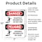 Signmission Scaffold Incomplete Do Not Use Bilingual, 7 in W x Rectangle, Plastic OS-2PACK-DS-P-710-VS-1571 - alternate 5